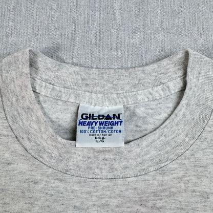 90s 企業T Tシャツ brockport 国旗 グレー USA製 GILDAN L o-u-2505-028