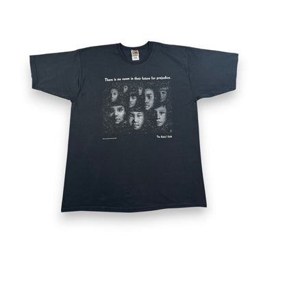 90s バハイ教 啓発T Tシャツ children of universe The Bahá'í Faith 黒 1994 子供 宗教 フルーツオブザルーム XL o-u-2505-031