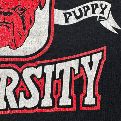 90s RED DOG univercity ブルドッグ 企業T 犬 Tシャツ 黒 XL シングルステッチ o-u-2505-029