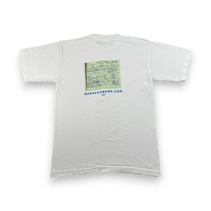 バラク オバマ Tシャツ 政治 白 USA製 OBAMA o-u-2505-035