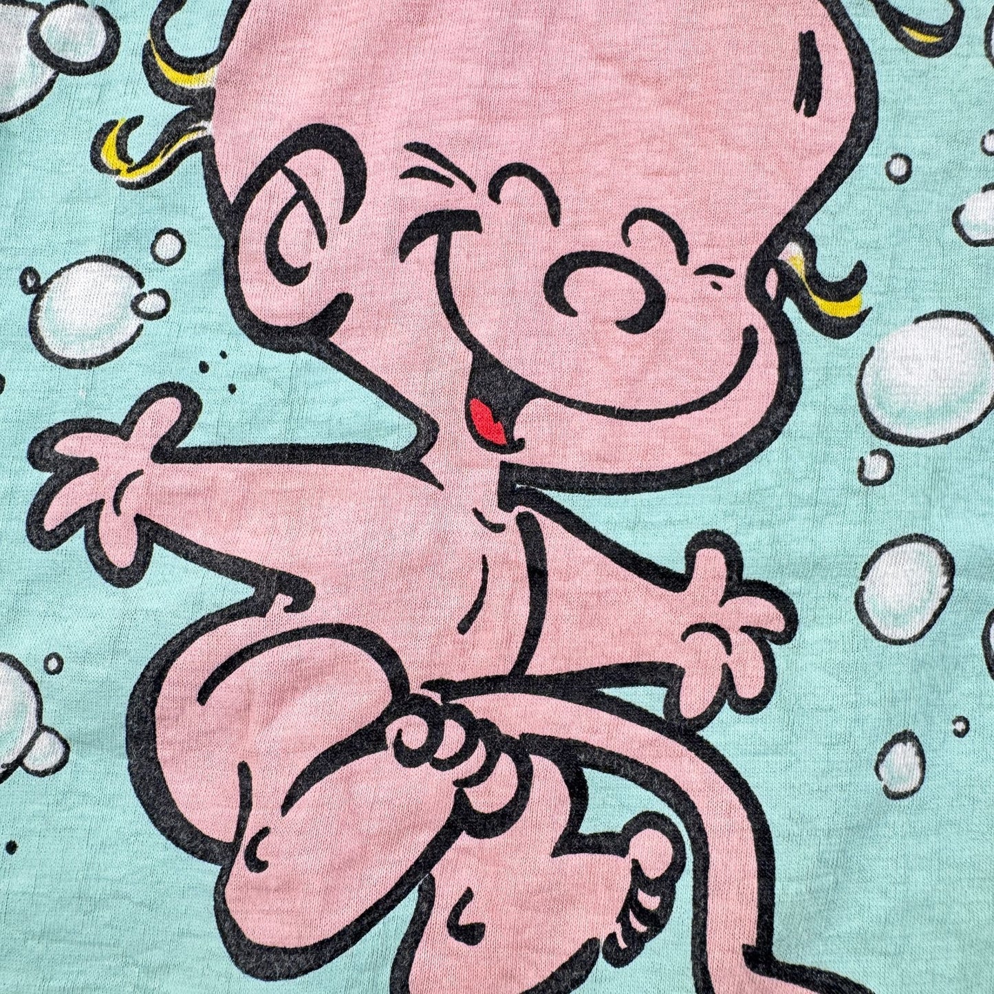 80s 90s イタリア語 赤ちゃん Tシャツ STO ARRIVANDO 白 シングルステッチ o-u-2505-033