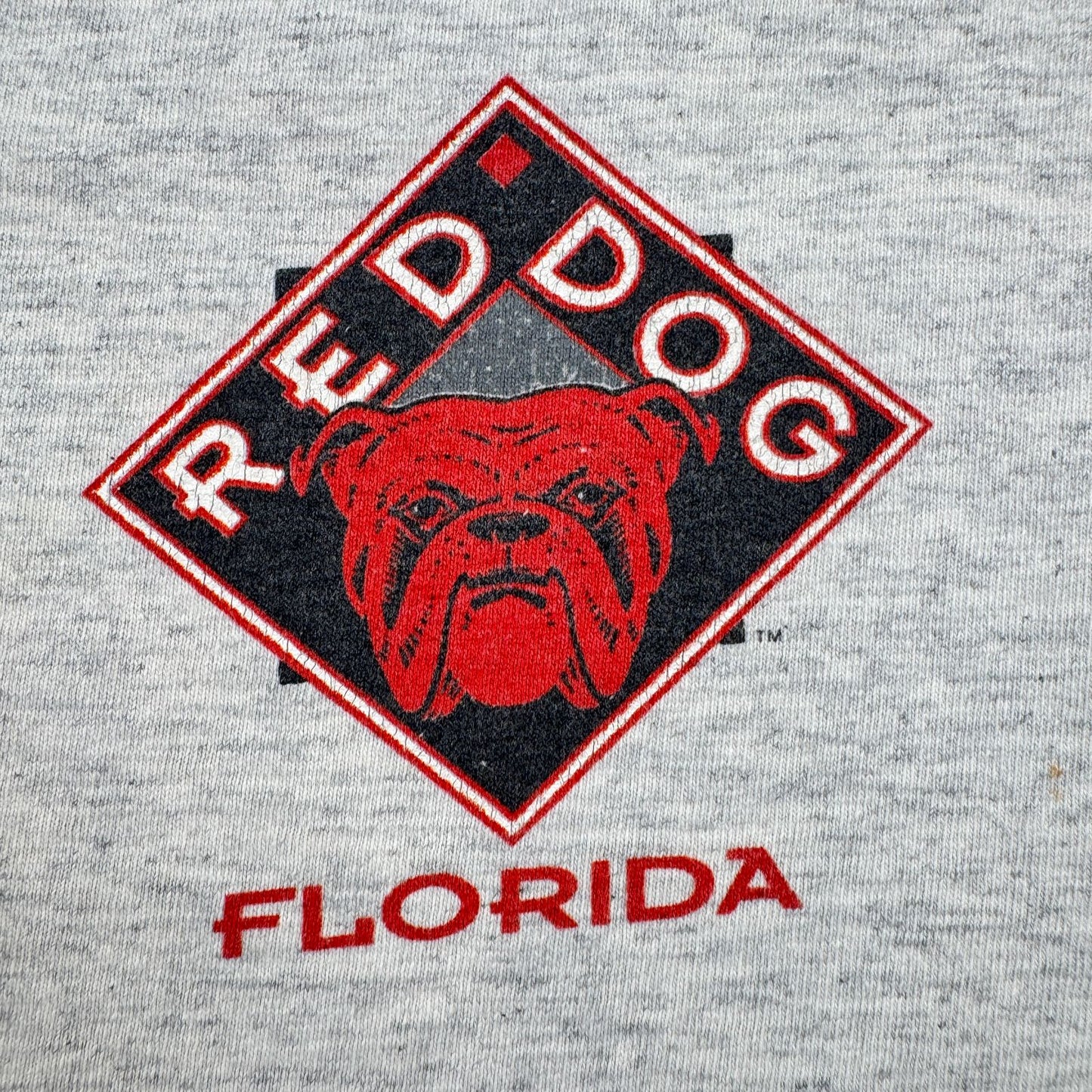 90s RED DOG 企業T ビール Tシャツ グレー USA製 ロゴ ブルドッグ シングルステッチ o-u-2505-034