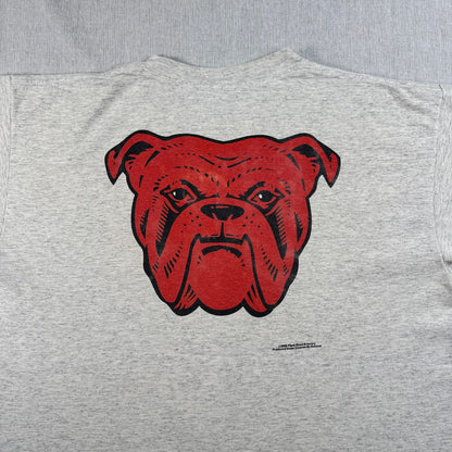 90s RED DOG 企業T ビール Tシャツ グレー USA製 ロゴ ブルドッグ シングルステッチ o-u-2505-034