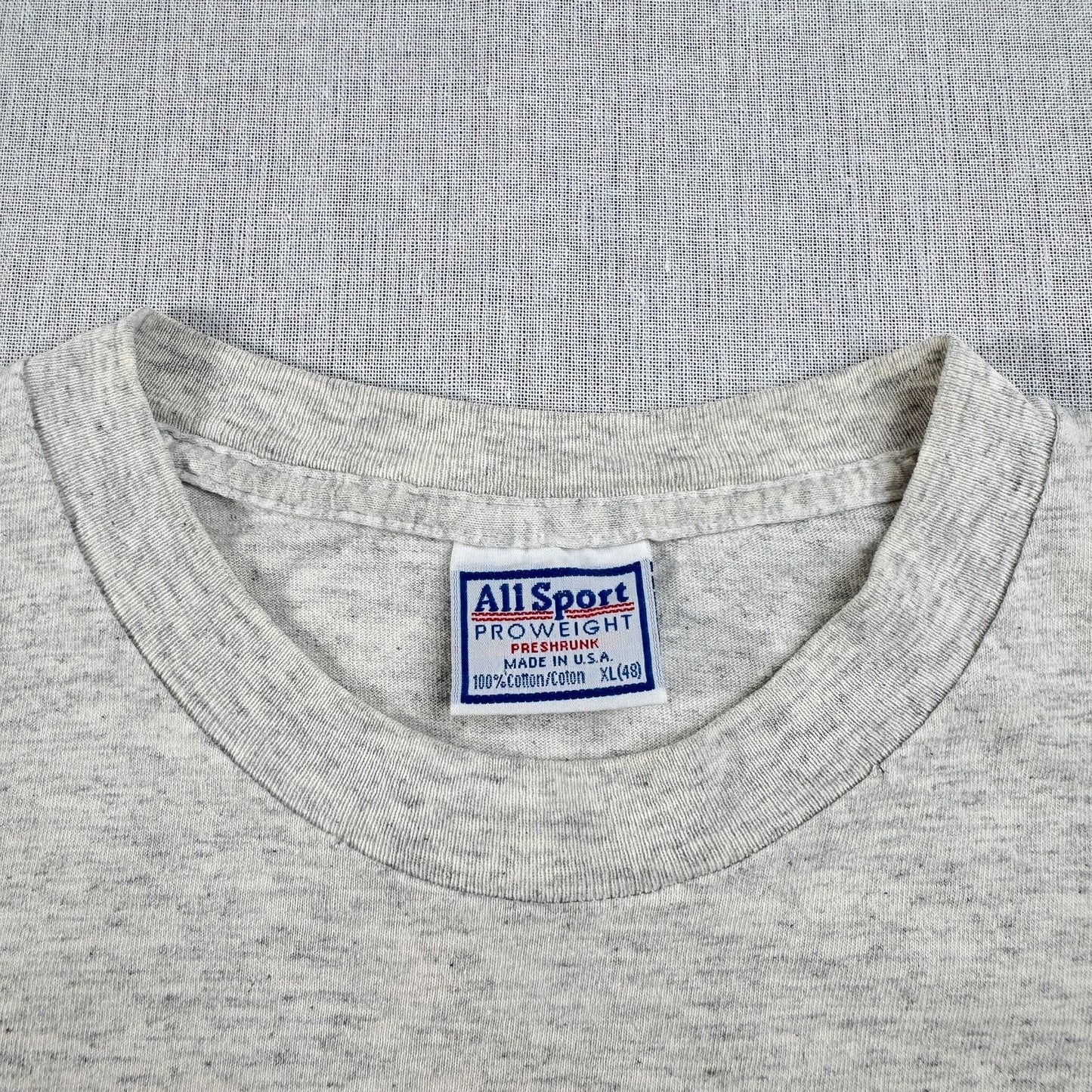 90s RED DOG 企業T ビール Tシャツ グレー USA製 ロゴ ブルドッグ シングルステッチ o-u-2505-034