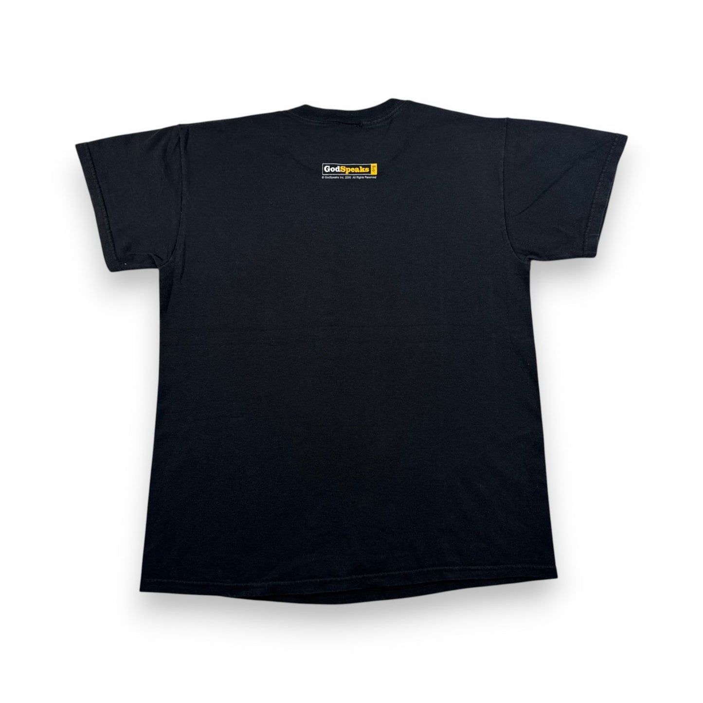 90s メッセージT Tシャツ アートT 黒 follow me God 黒 Godspeaks o-u-2505-036