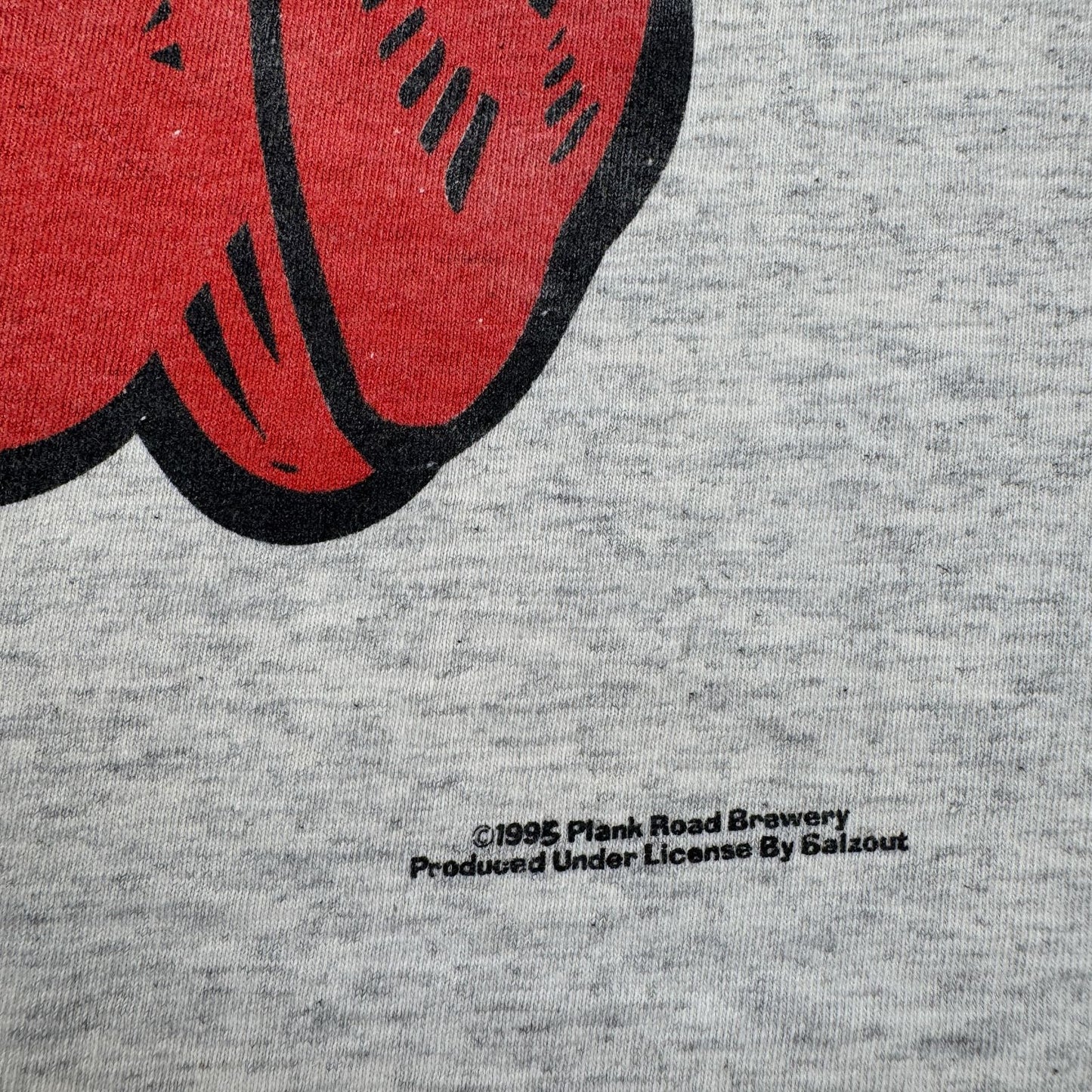 90s RED DOG 企業T ビール Tシャツ グレー USA製 ロゴ ブルドッグ シングルステッチ o-u-2505-034