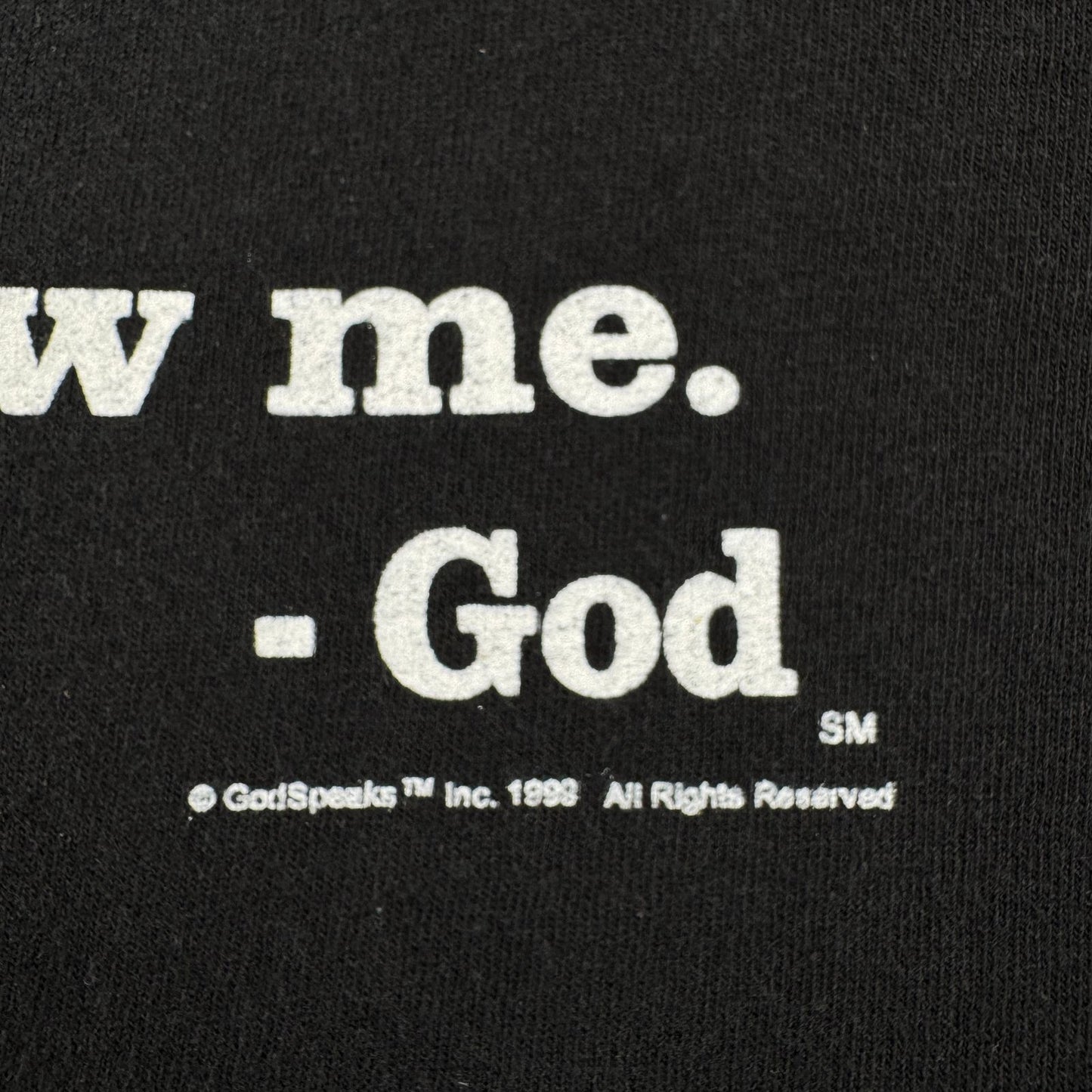 90s メッセージT Tシャツ アートT 黒 follow me God 黒 Godspeaks o-u-2505-036