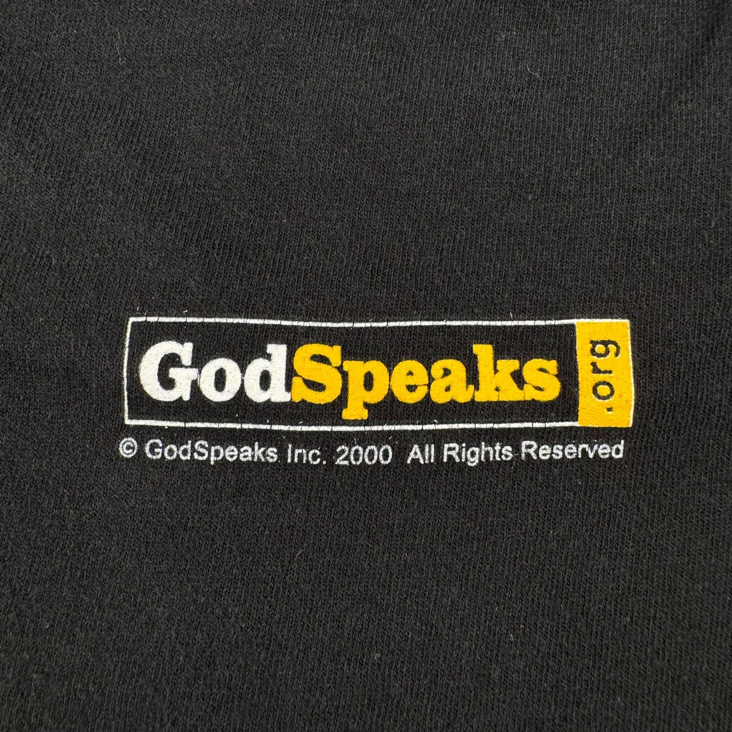 90s メッセージT Tシャツ アートT 黒 follow me God 黒 Godspeaks o-u-2505-036