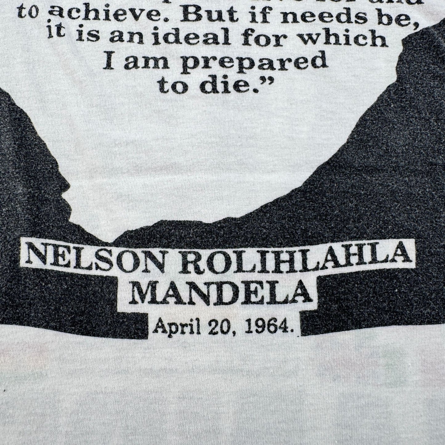 90s 偉人 Tシャツ ネルソンマンデラ 国旗 viva mandela 白 シングルステッチ o-u-2505-038