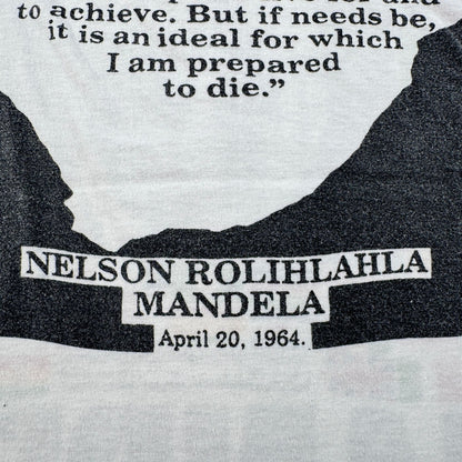 90s 偉人 Tシャツ ネルソンマンデラ 国旗 viva mandela 白 シングルステッチ o-u-2505-038