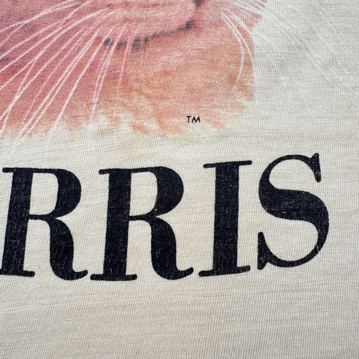 80s 90s MORRIS モリス 猫 Tシャツ クリーム ベージュ USA製 anvil XL シングルステッチ o-u-2505-041