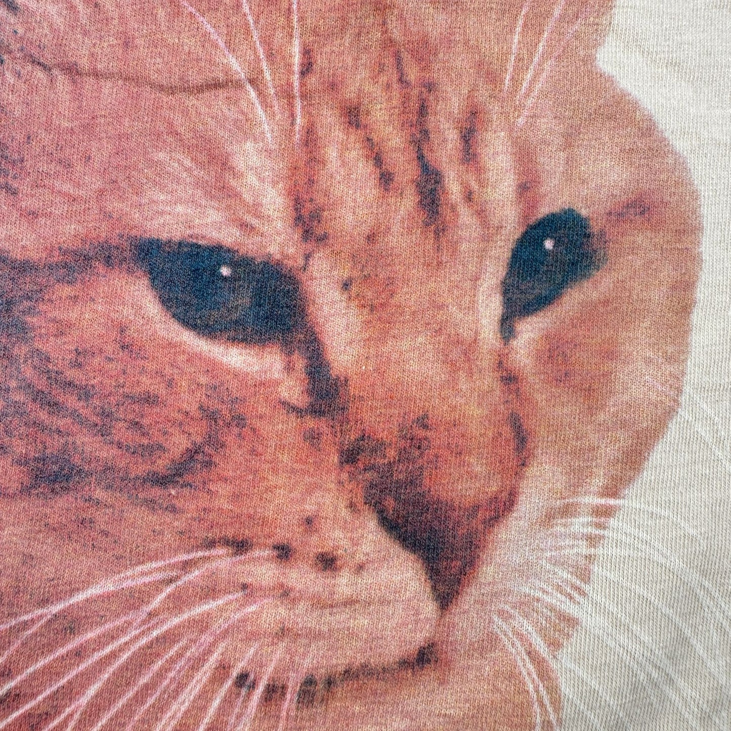 80s 90s MORRIS モリス 猫 Tシャツ クリーム ベージュ USA製 anvil XL シングルステッチ o-u-2505-041