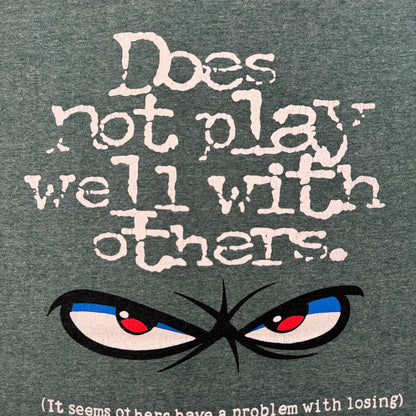 90s NO FEAR Tシャツ サーフ オールドサーフ オールドスケート ノーフィア ノーフィアー 緑 霜降り シングルステッチ カーキ o-u-2505-042