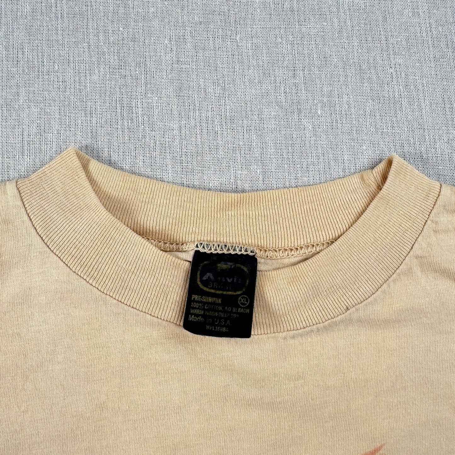 80s 90s MORRIS モリス 猫 Tシャツ クリーム ベージュ USA製 anvil XL シングルステッチ o-u-2505-041