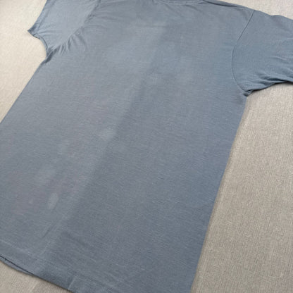 80s USA製 Fred Rogers フレッドロジャース Tシャツ 水色 can you say FUCK IT XL シングルステッチ メッセージT スクリーンスターズ o-u-2505-045