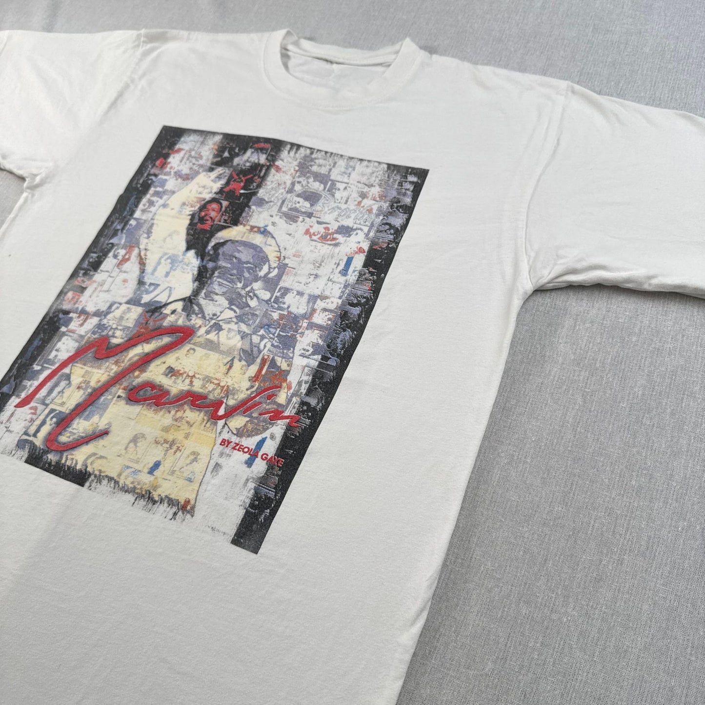 マーヴィンゲイ Marvin Gaye メモリアル フォトプリントTシャツ 白 ソウル Tシャツ 白 o-u-2505-046