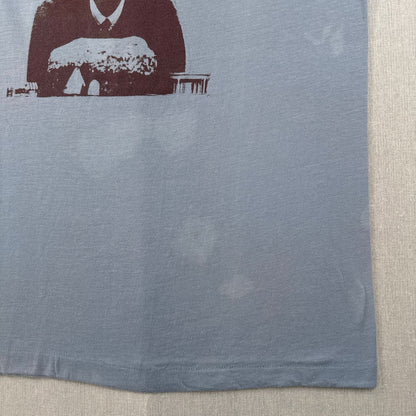 80s USA製 Fred Rogers フレッドロジャース Tシャツ 水色 can you say FUCK IT XL シングルステッチ メッセージT スクリーンスターズ o-u-2505-045