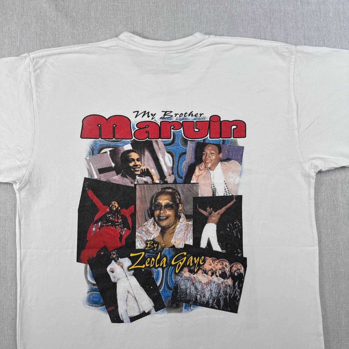 マーヴィンゲイ Marvin Gaye メモリアル フォトプリントTシャツ 白 ソウル Tシャツ 白 o-u-2505-046