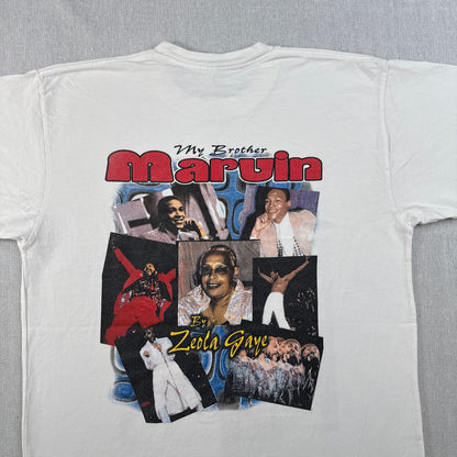 マーヴィンゲイ Marvin Gaye メモリアル フォトプリントTシャツ 白 ソウル Tシャツ 白 o-u-2505-046