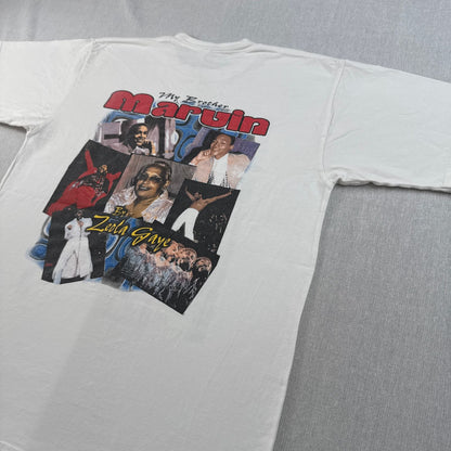 マーヴィンゲイ Marvin Gaye メモリアル フォトプリントTシャツ 白 ソウル Tシャツ 白 o-u-2505-046