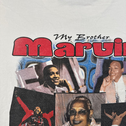マーヴィンゲイ Marvin Gaye メモリアル フォトプリントTシャツ 白 ソウル Tシャツ 白 o-u-2505-046