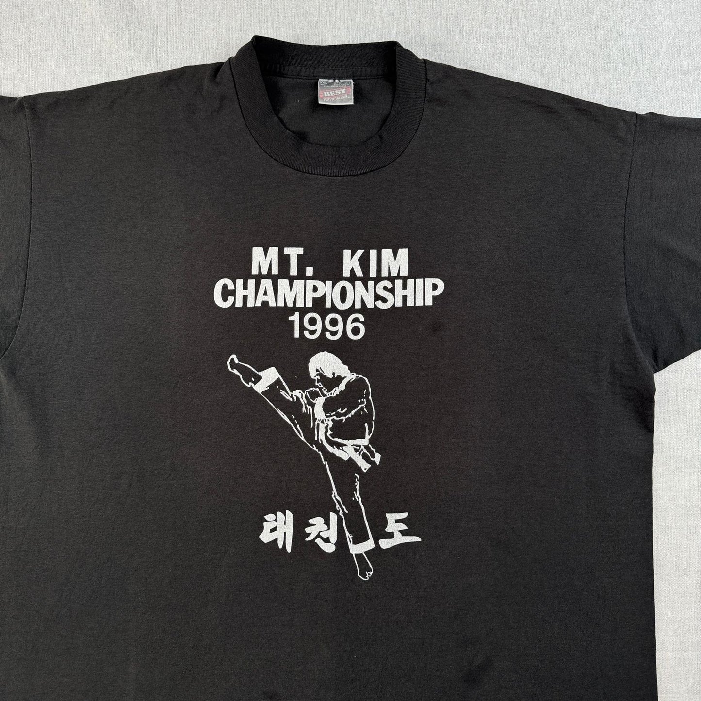 90s 韓国 少林寺 Tシャツ MT KIM championship 1996 シングルステッチ USA製 2XL o-x-2505-001