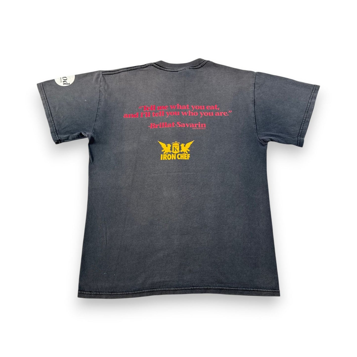 90s Iron Chef 料理の鉄人 パプリカ Tシャツ フェード 黒 M fuji television inc. o-x-2505-005