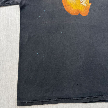 90s Iron Chef 料理の鉄人 パプリカ Tシャツ フェード 黒 M fuji television inc. o-x-2505-005