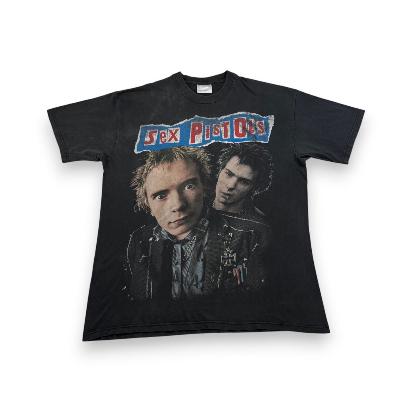 SEX PISTOLS セックスピストルズ バンドTシャツ バンT Tシャツ bootleg 黒 Sid & Johnny フェード 2603-0001