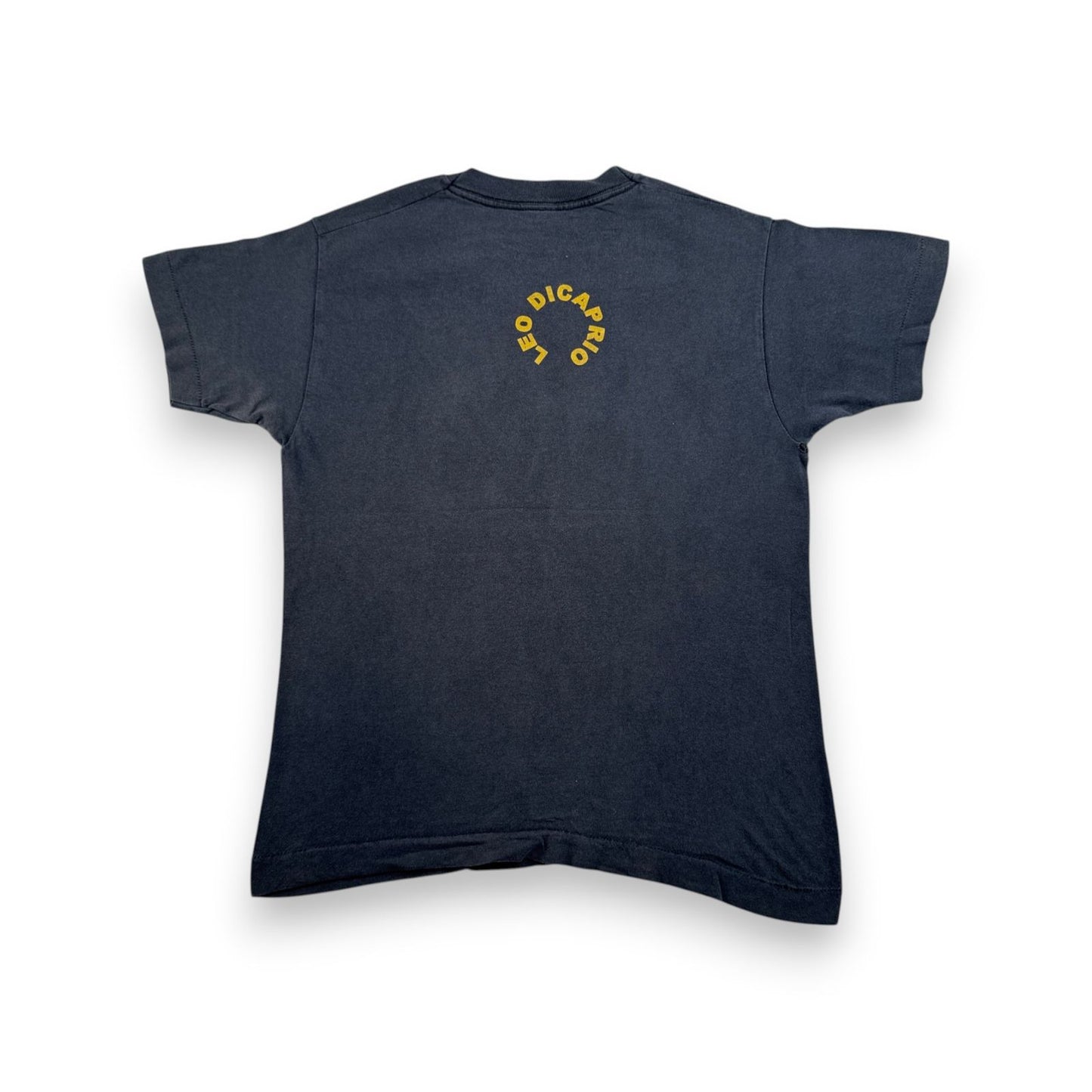 90s レオナルド デカプリオ Tシャツ 映画T タイタニック ブラック Leonardo DiCaprio フェード シングルステッチ 2603-0004