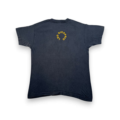 90s レオナルド デカプリオ Tシャツ 映画T タイタニック ブラック Leonardo DiCaprio フェード シングルステッチ 2603-0004
