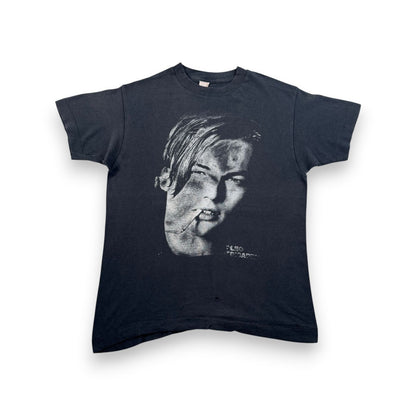 90s レオナルド デカプリオ Tシャツ 映画T タイタニック ブラック Leonardo DiCaprio フェード シングルステッチ 2603-0004