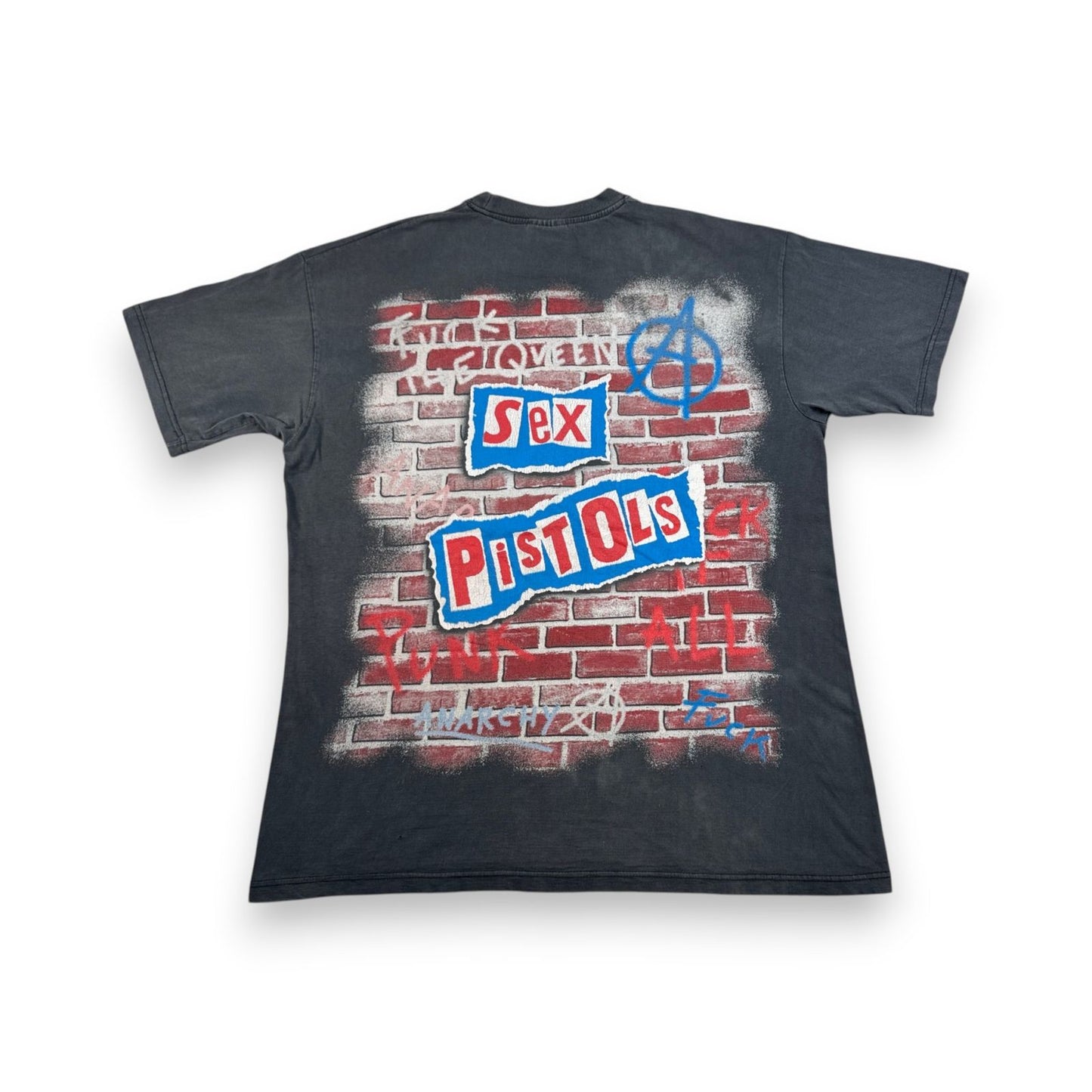 SEX PISTOLS セックスピストルズ バンドTシャツ バンT Tシャツ bootleg 黒 Sid & Johnny フェード 2603-0001