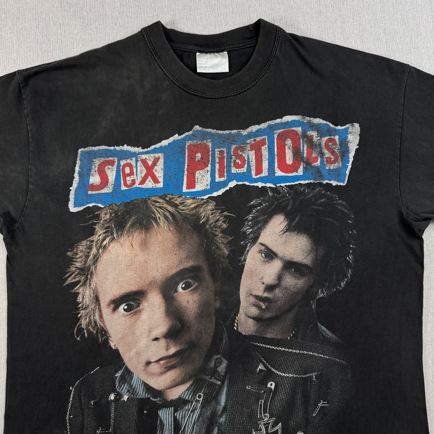 SEX PISTOLS セックスピストルズ バンドTシャツ バンT Tシャツ bootleg 黒 Sid & Johnny フェード 2603-0001