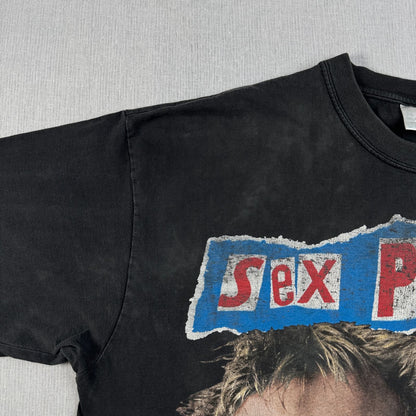SEX PISTOLS セックスピストルズ バンドTシャツ バンT Tシャツ bootleg 黒 Sid & Johnny フェード 2603-0001