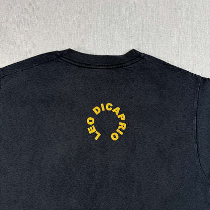 90s レオナルド デカプリオ Tシャツ 映画T タイタニック ブラック Leonardo DiCaprio フェード シングルステッチ 2603-0004