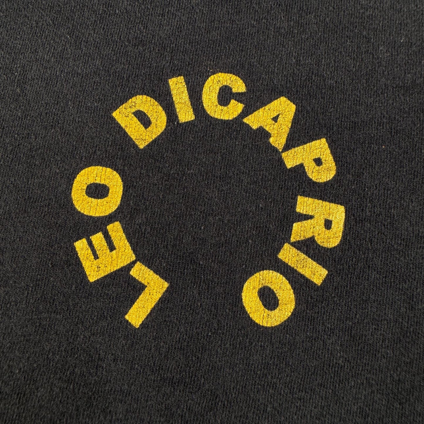 90s レオナルド デカプリオ Tシャツ 映画T タイタニック ブラック Leonardo DiCaprio フェード シングルステッチ 2603-0004
