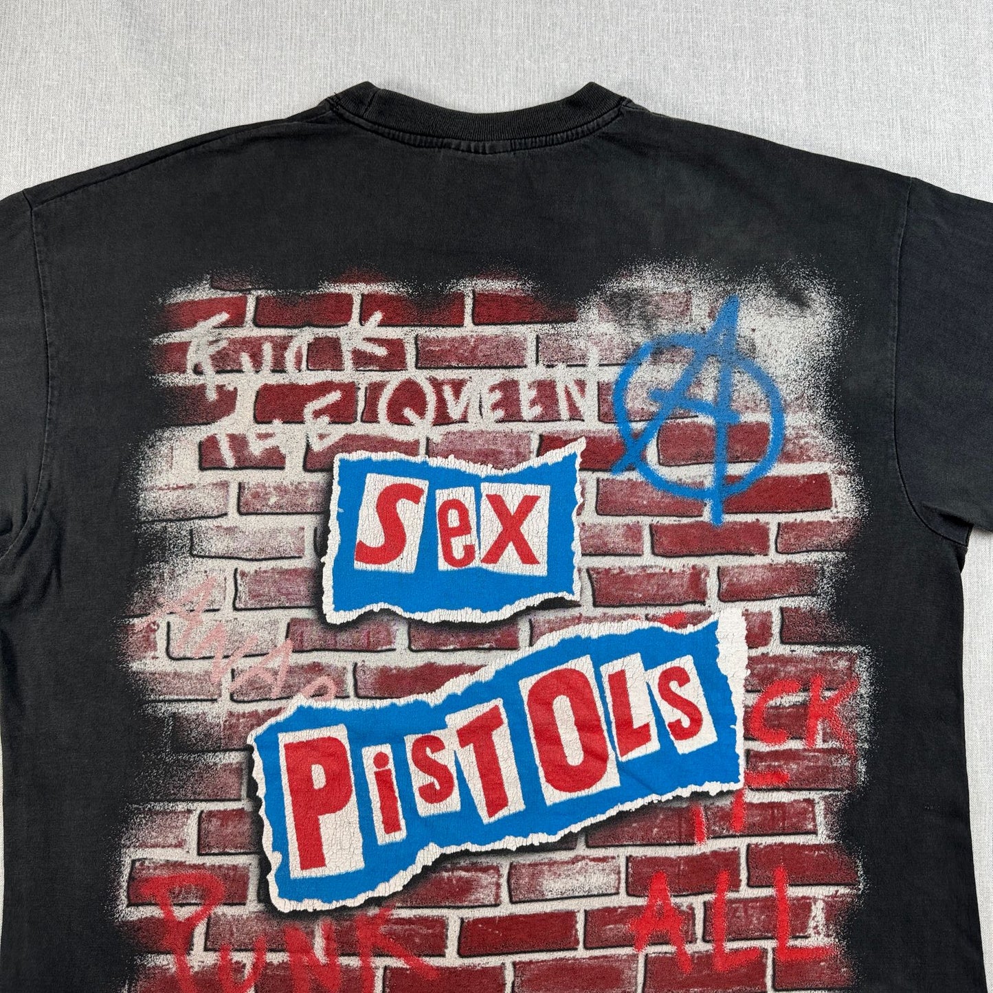 SEX PISTOLS セックスピストルズ バンドTシャツ バンT Tシャツ bootleg 黒 Sid & Johnny フェード 2603-0001