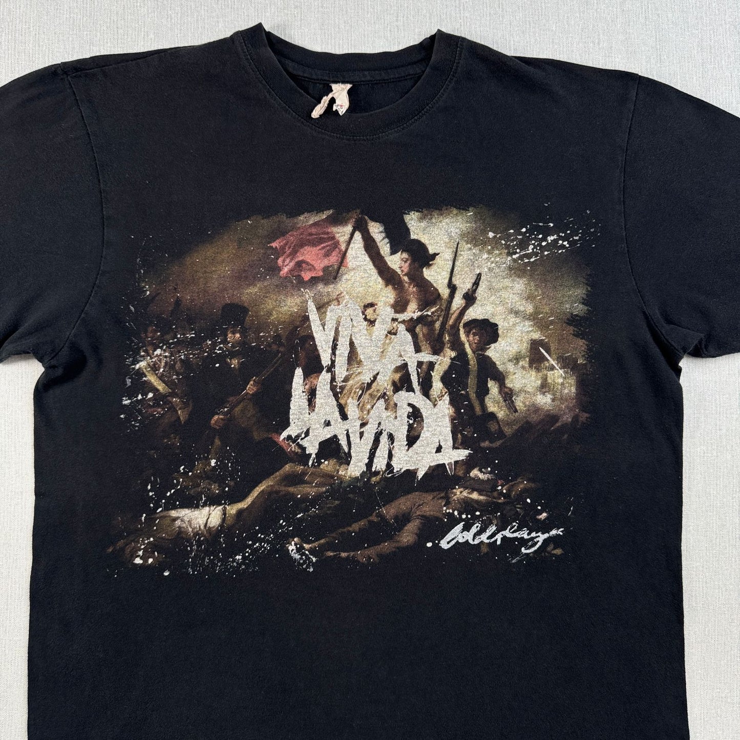 00s COLD PLAY VIVA LA VIDA TOUR Tシャツ Tシャツ L ブラック 2008 バンT コールドプレイ 2603-0005