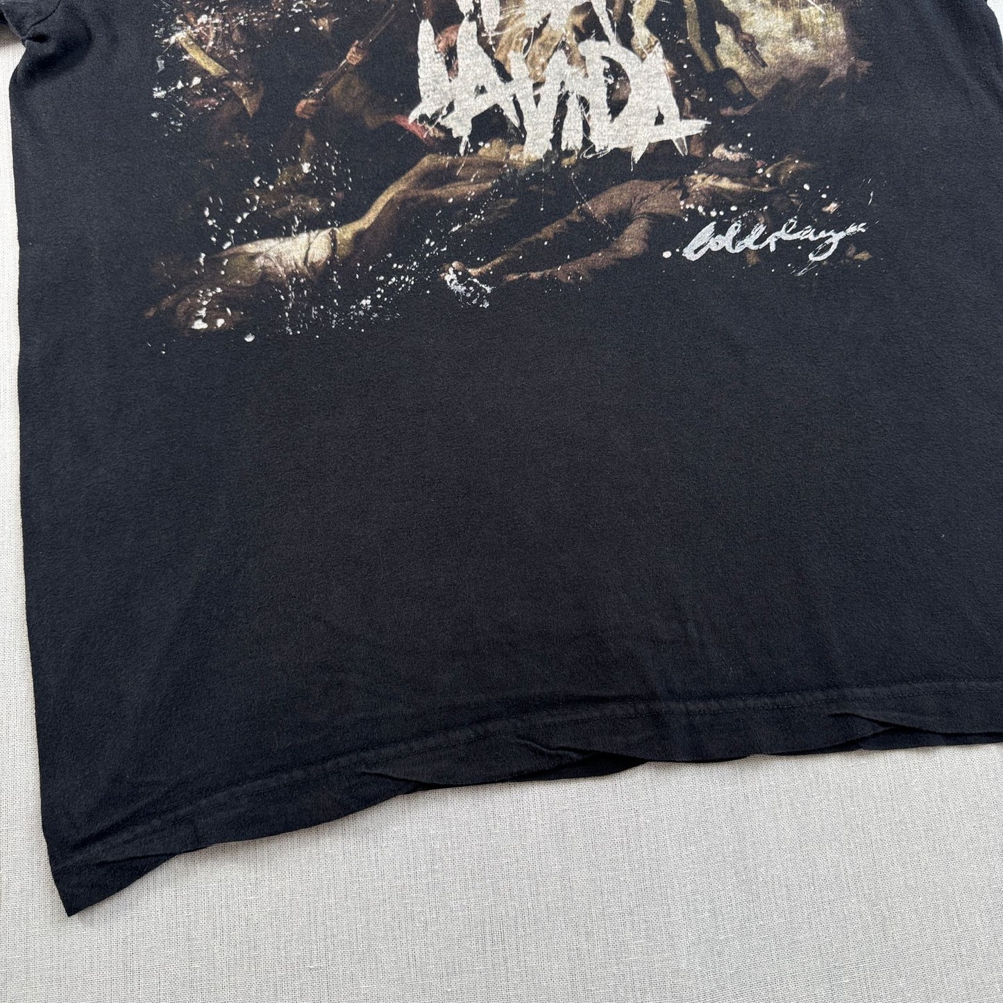 00s COLD PLAY VIVA LA VIDA TOUR Tシャツ Tシャツ L ブラック 2008 バンT コールドプレイ 2603-0005