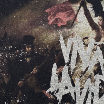 00s COLD PLAY VIVA LA VIDA TOUR Tシャツ Tシャツ L ブラック 2008 バンT コールドプレイ 2603-0005