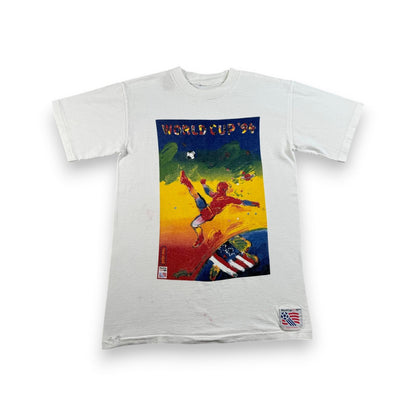 90s ワールドカップ ピーターマックス アートT Tシャツ FIFA アメリカ サッカー 1994年アメリカW杯 USA製 2603-0010