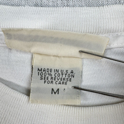 90s BANANA REPUBLIC Tシャツ ポケT USA製 カメレオン トカゲ アニマル 動物 M シングルステッチ 白 2603-0009