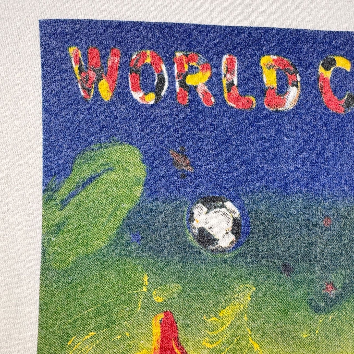 90s ワールドカップ ピーターマックス アートT Tシャツ FIFA アメリカ サッカー 1994年アメリカW杯 USA製 2603-0010