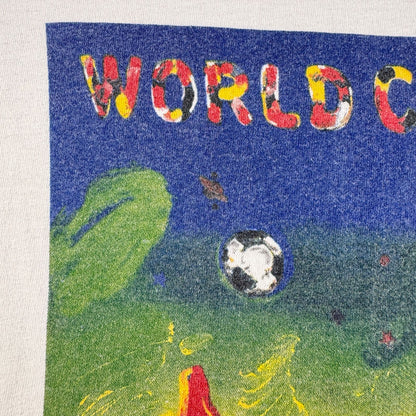 90s ワールドカップ ピーターマックス アートT Tシャツ FIFA アメリカ サッカー 1994年アメリカW杯 USA製 2603-0010
