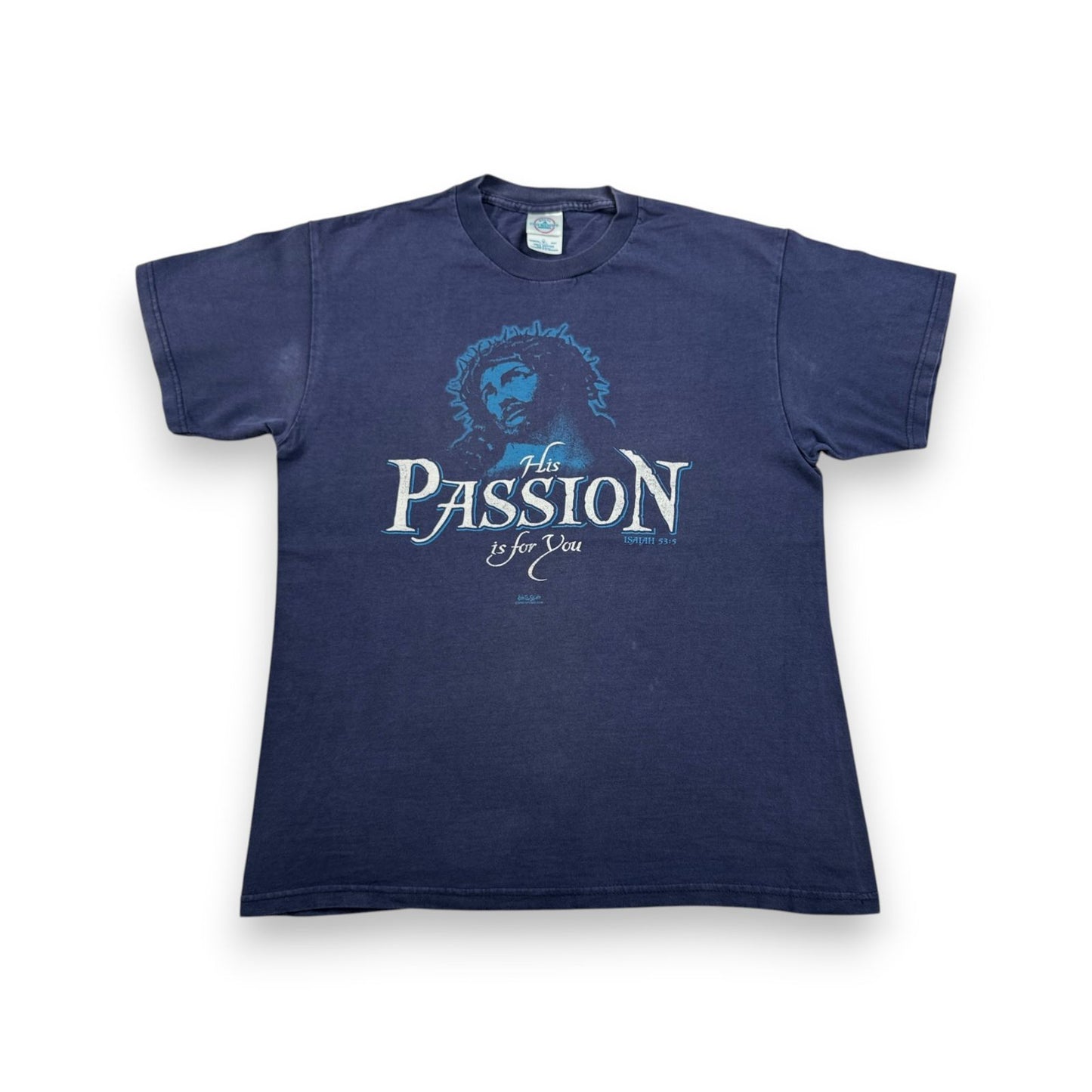 00s ジーザス キリスト Tシャツ ネイビー Passion M USA 2603-0012