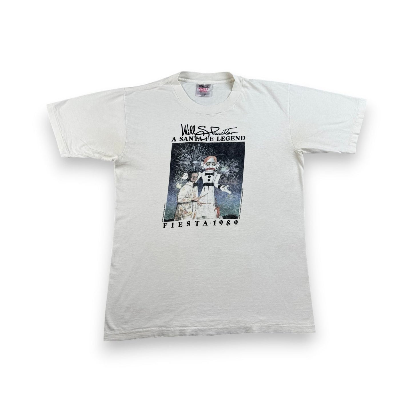80s USA製 Tシャツ アートT サンタフェ 白 L ONEITA zozobra シングルステッチ 2603-0018
