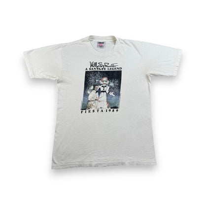 80s USA製 Tシャツ アートT サンタフェ 白 L ONEITA zozobra シングルステッチ 2603-0018