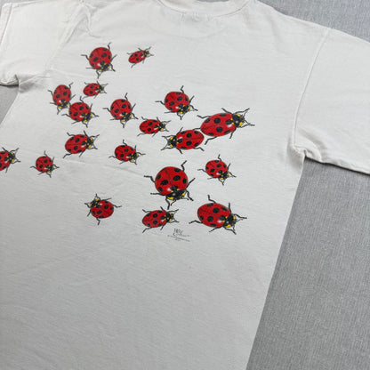 90s wild cotton てんとう虫 昆虫 Tシャツ ホワイト M 2603-0011