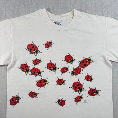 90s wild cotton てんとう虫 昆虫 Tシャツ ホワイト M 2603-0011